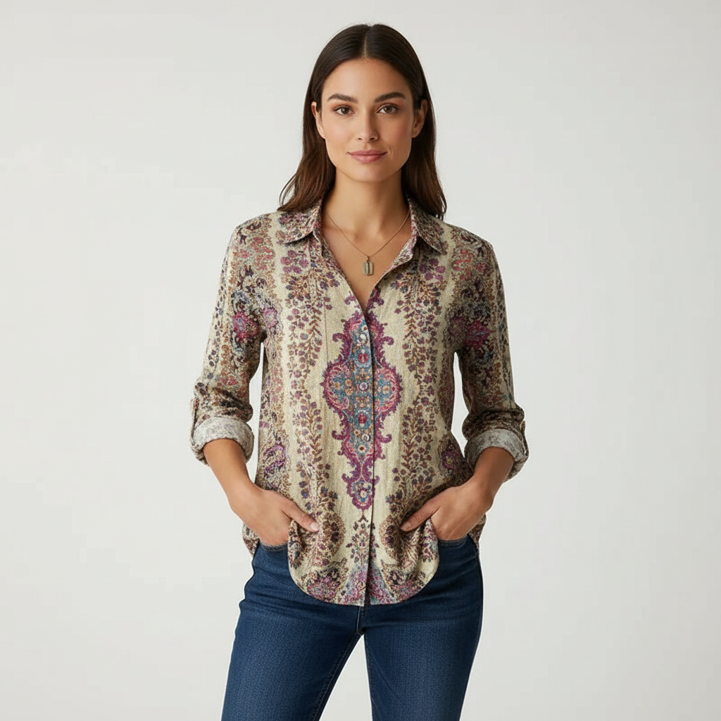 Vintage floral dames blouse – Amara