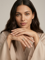 Vintage goudkleurige ringenset – Livia