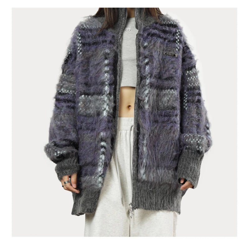 Vintage oversized fluffy vest – Artemis