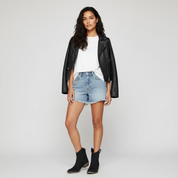 Vintage suède look dames cowboy enkellaarsjes met lage hak