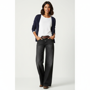 Vintage wijde denim damesbroek