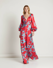 Vloeiende maxi jurk met V-hals - Felicia