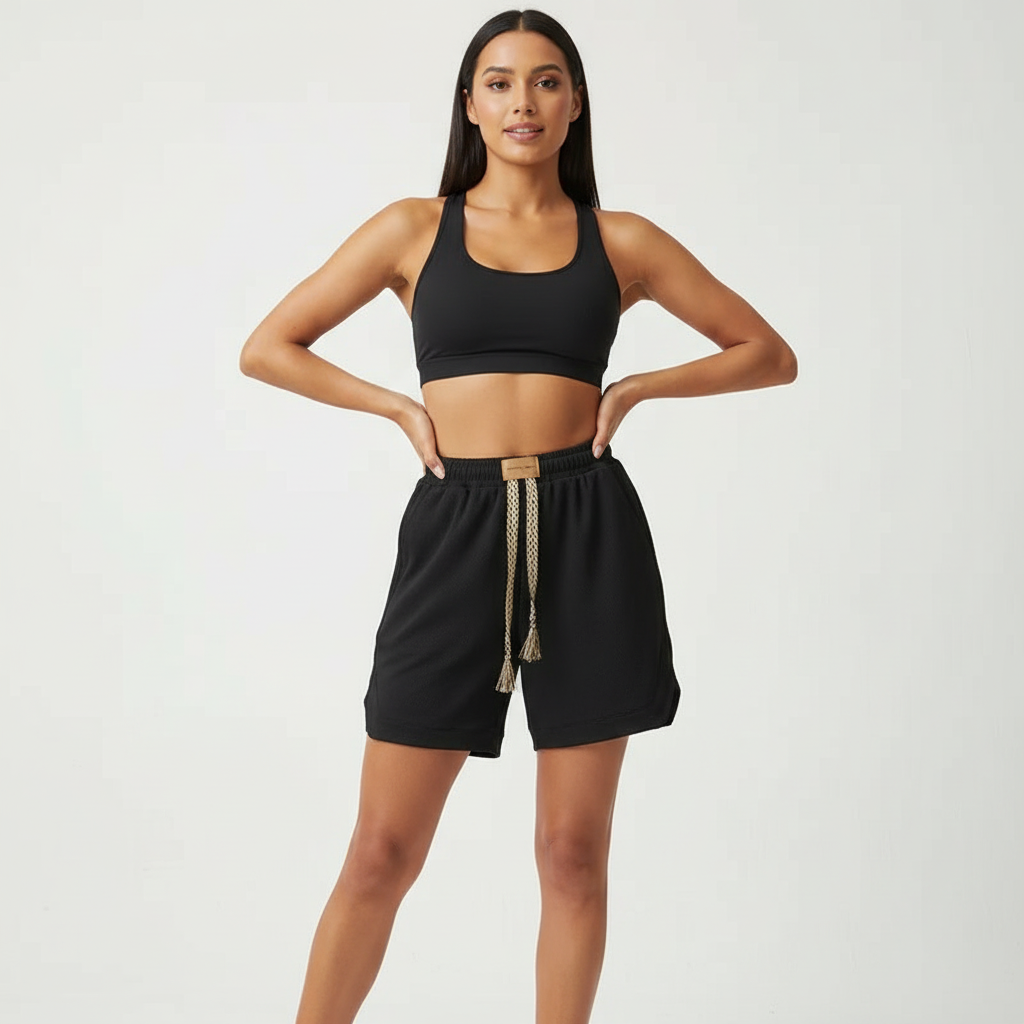 Waffle-knit shorts for women – Elodie
