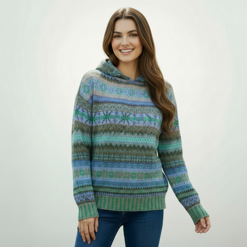 Warme Noorse hoodie voor dames