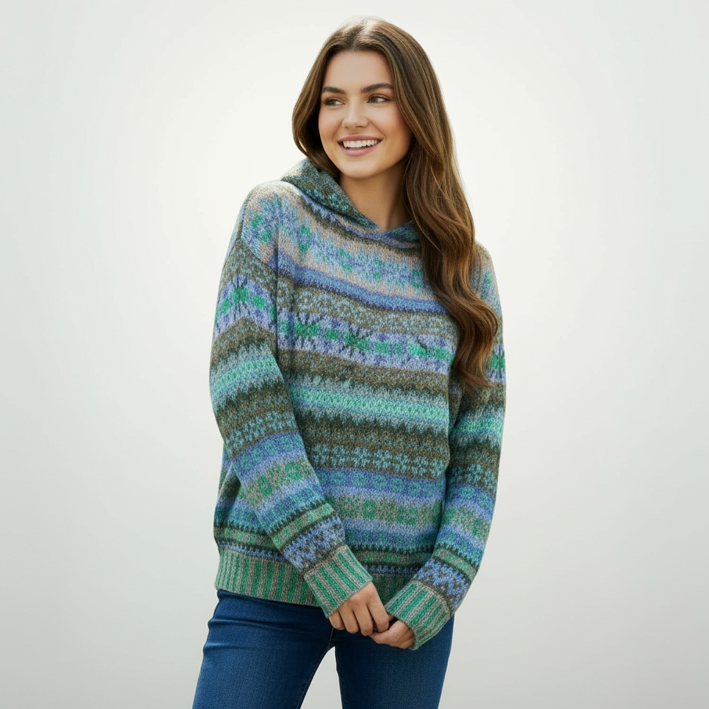 Warme Noorse hoodie voor dames