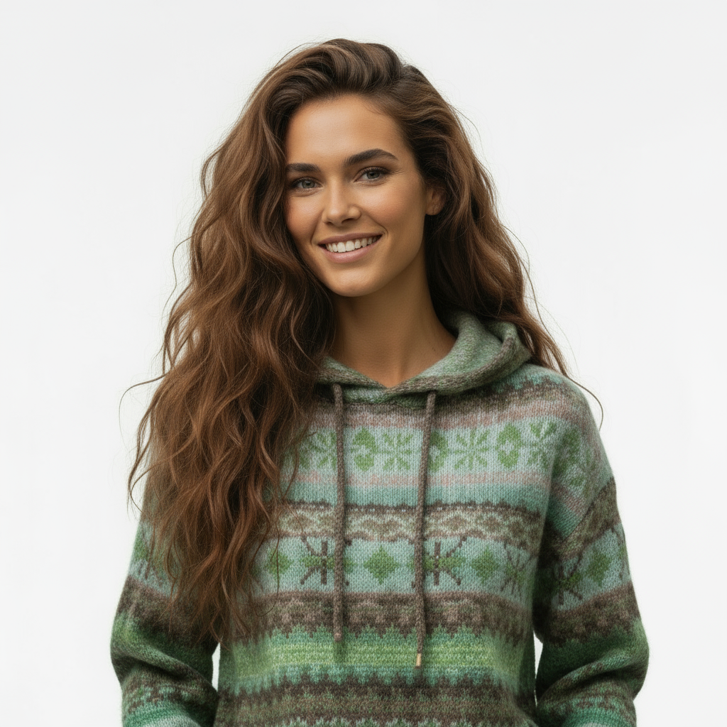 Warme Noorse hoodie voor dames