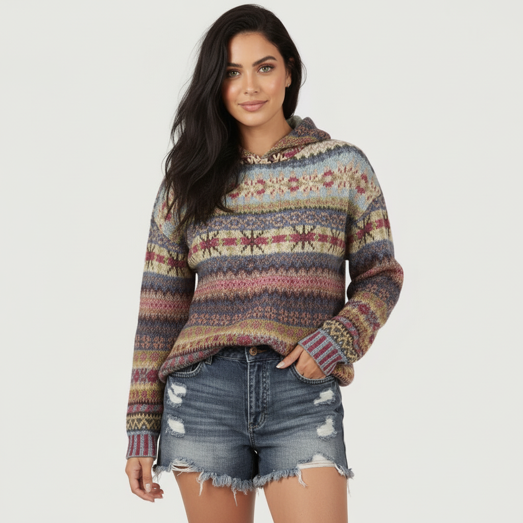 Warme Noorse hoodie voor dames