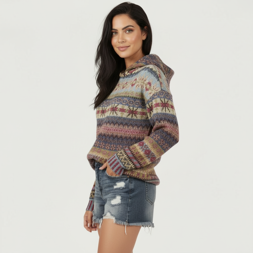 Warme Noorse hoodie voor dames