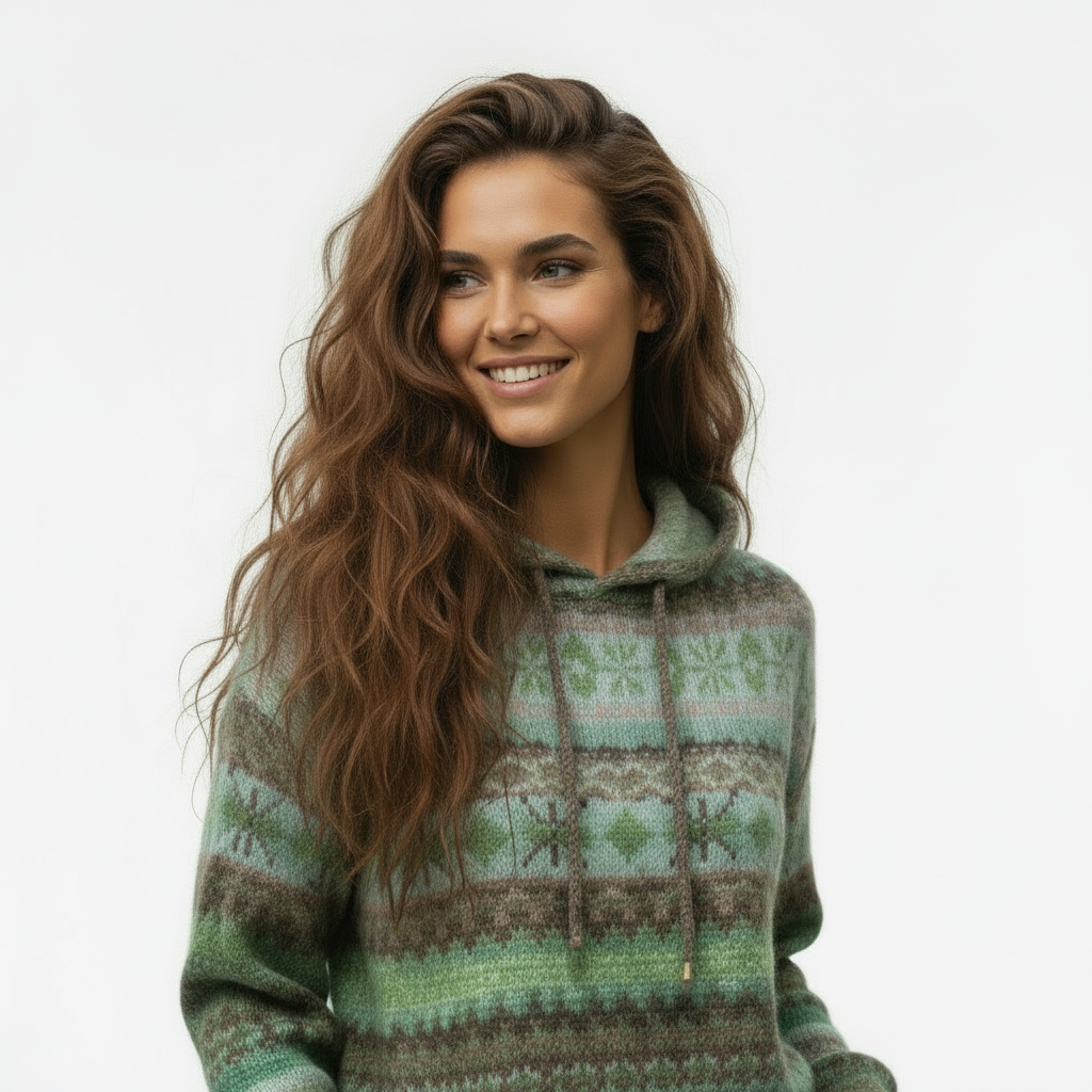 Warme Noorse hoodie voor dames