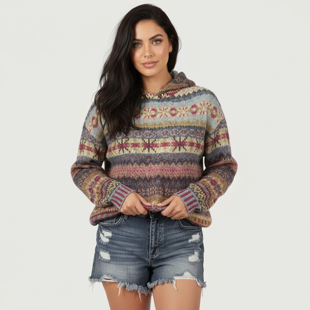 Warme Noorse hoodie voor dames