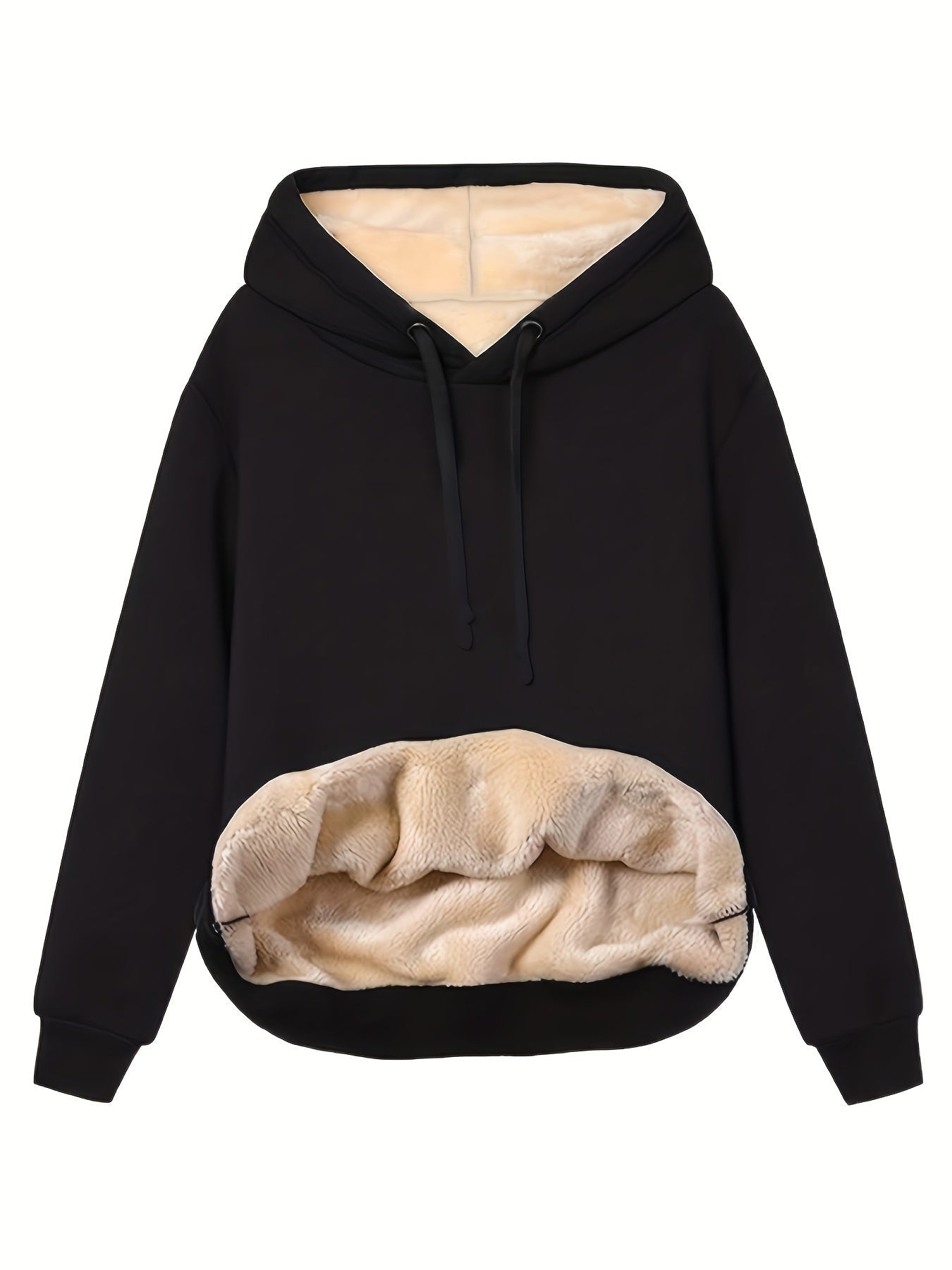 Warme fleece dames hoodie – Nora