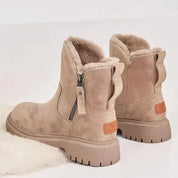 Warme gevoerde dames winterboots met rits