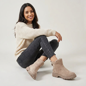 Warme gevoerde dames winterboots met rits