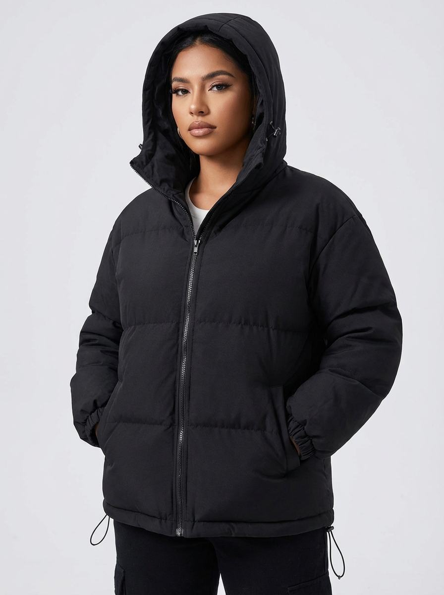 Warme winterjas dames met capuchon – licht & comfortabel