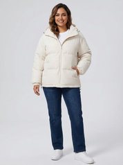 Warme winterjas dames met capuchon – licht & comfortabel