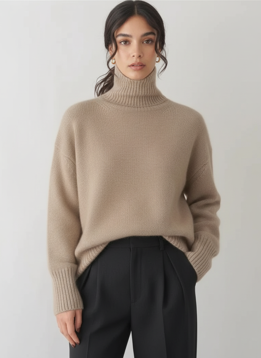 Warme zachte oversized damescoltrui