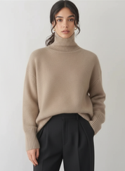 Warme zachte oversized damescoltrui