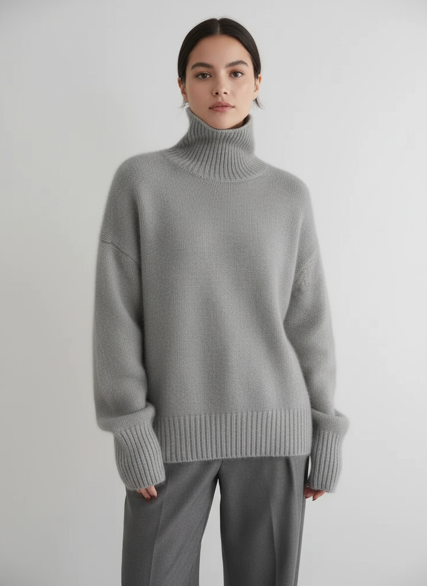 Warme zachte oversized damescoltrui