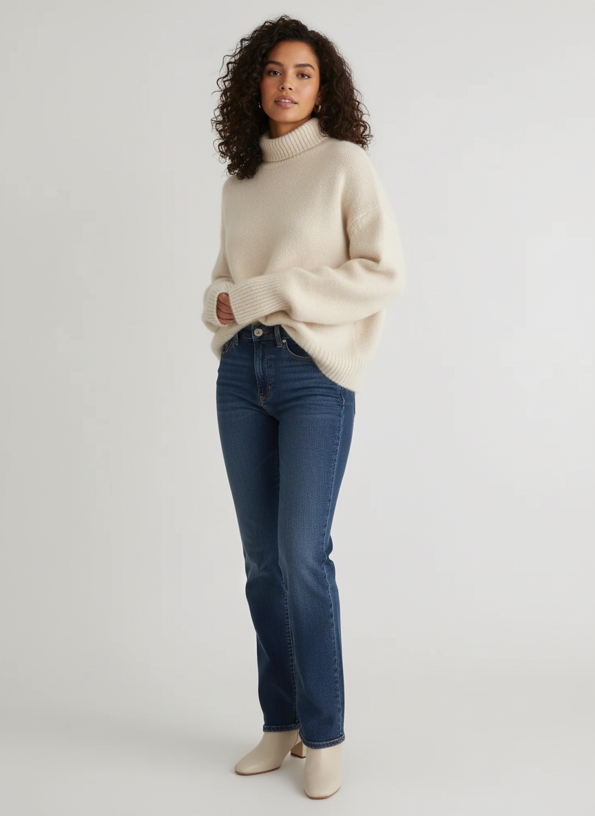 Warme zachte oversized damescoltrui