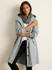 Waterafstotende lange dames trenchcoat
