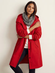 Waterafstotende lange dames trenchcoat