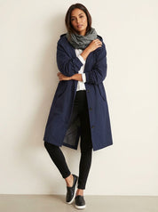 Waterafstotende lange dames trenchcoat