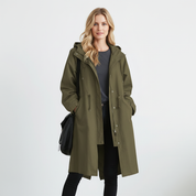 Waterafstotende lange dames trenchcoat