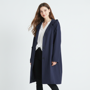Waterafstotende lange dames trenchcoat