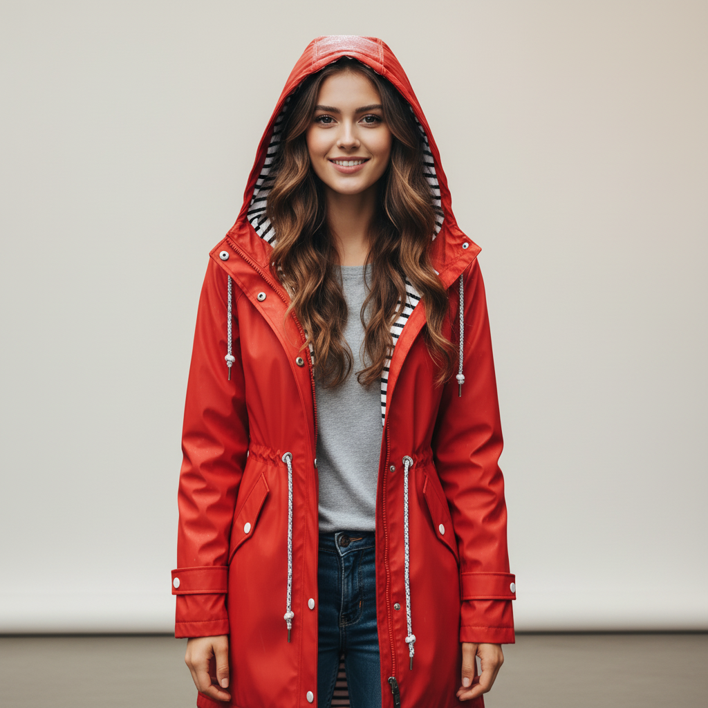 Waterdichte lichtgewicht regenjas voor dames