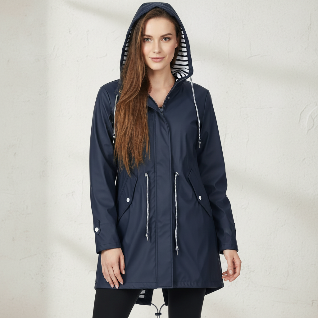 Waterdichte lichtgewicht regenjas voor dames