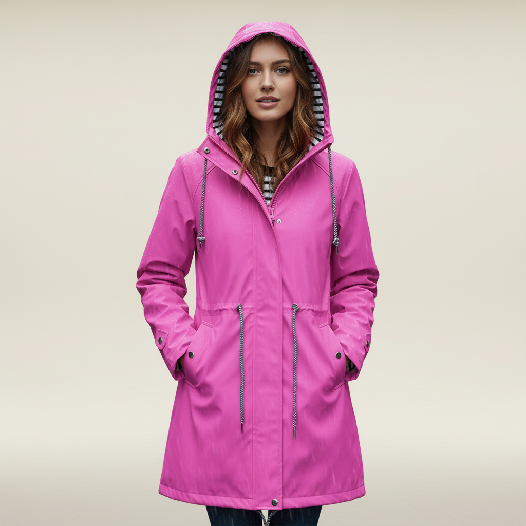 Waterdichte lichtgewicht regenjas voor dames