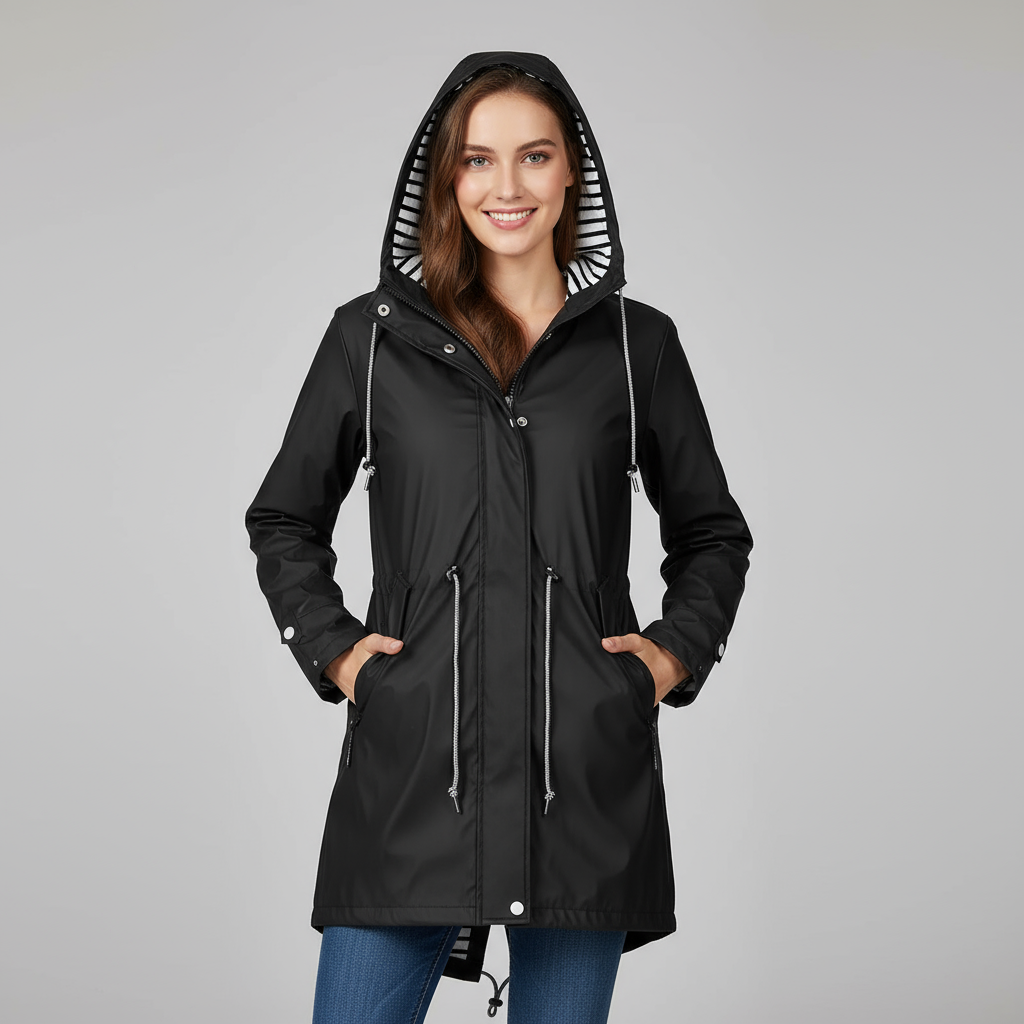 Waterdichte lichtgewicht regenjas voor dames