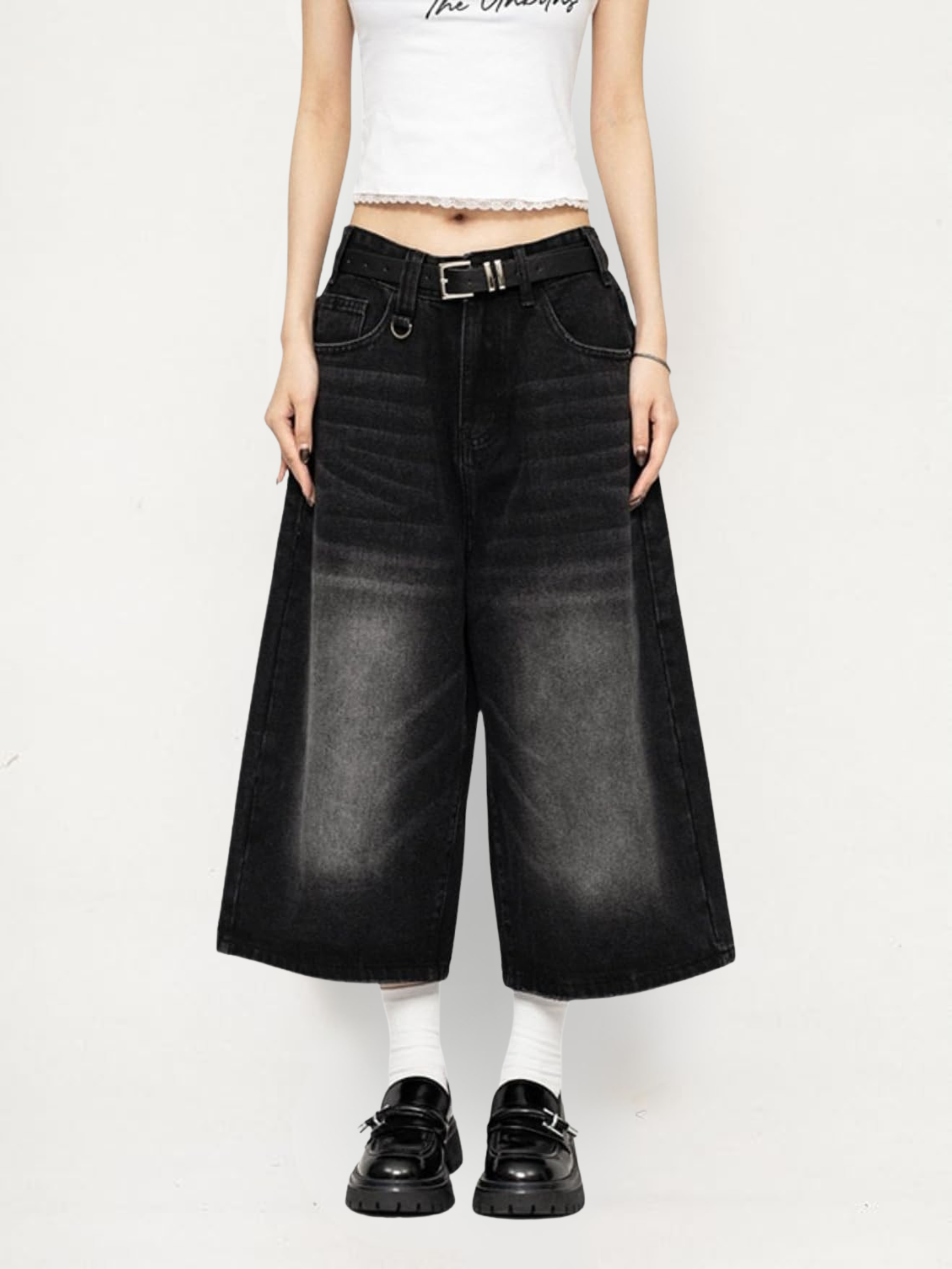 Wide-leg denim culotte dames – Rebel