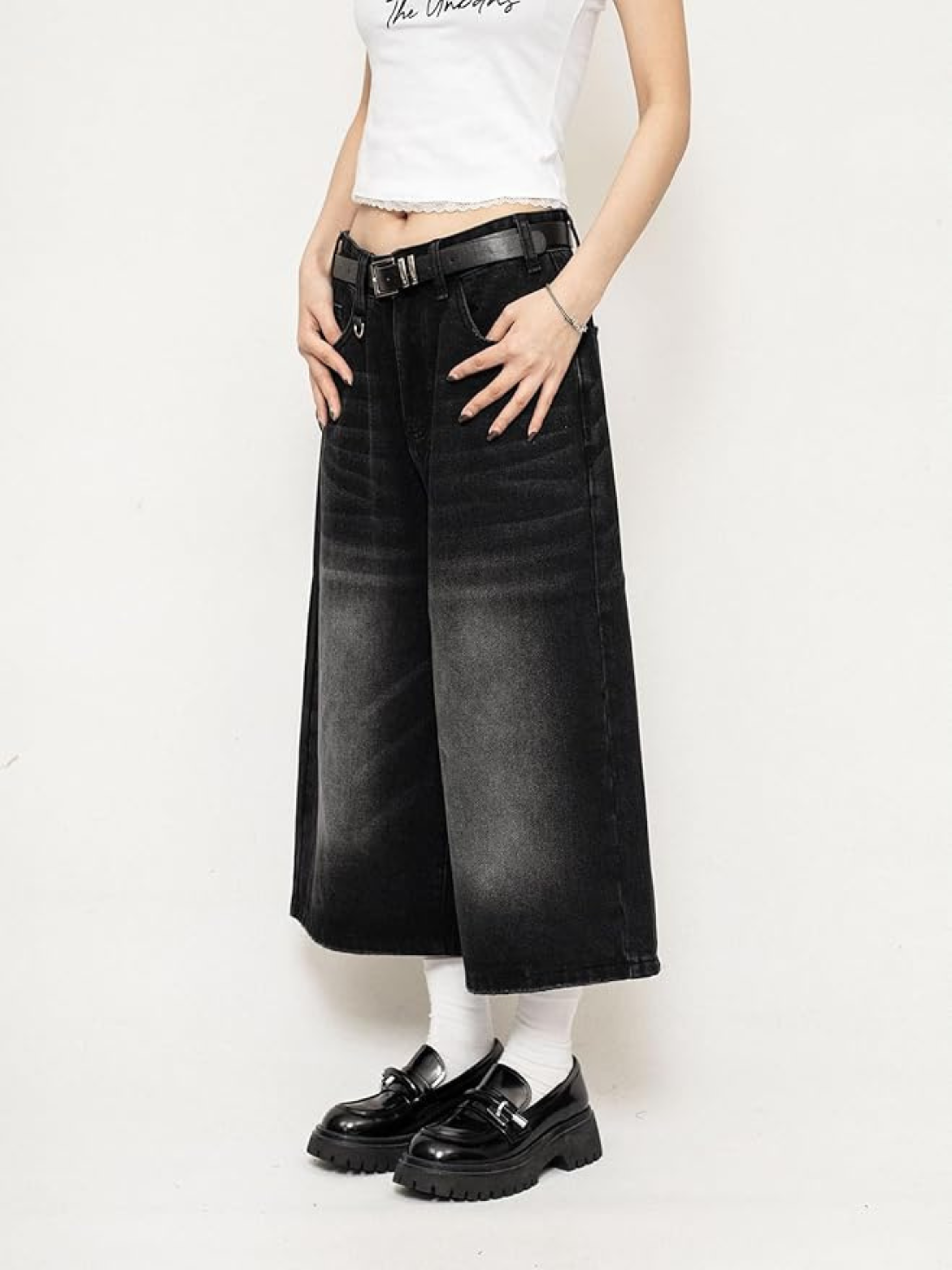 Wide-leg denim culotte dames – Rebel