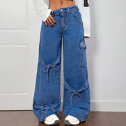 Wide-leg strikdetail jeans dames – Roxy