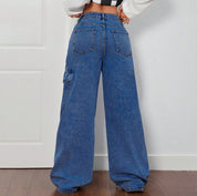 Wide-leg strikdetail jeans dames – Roxy