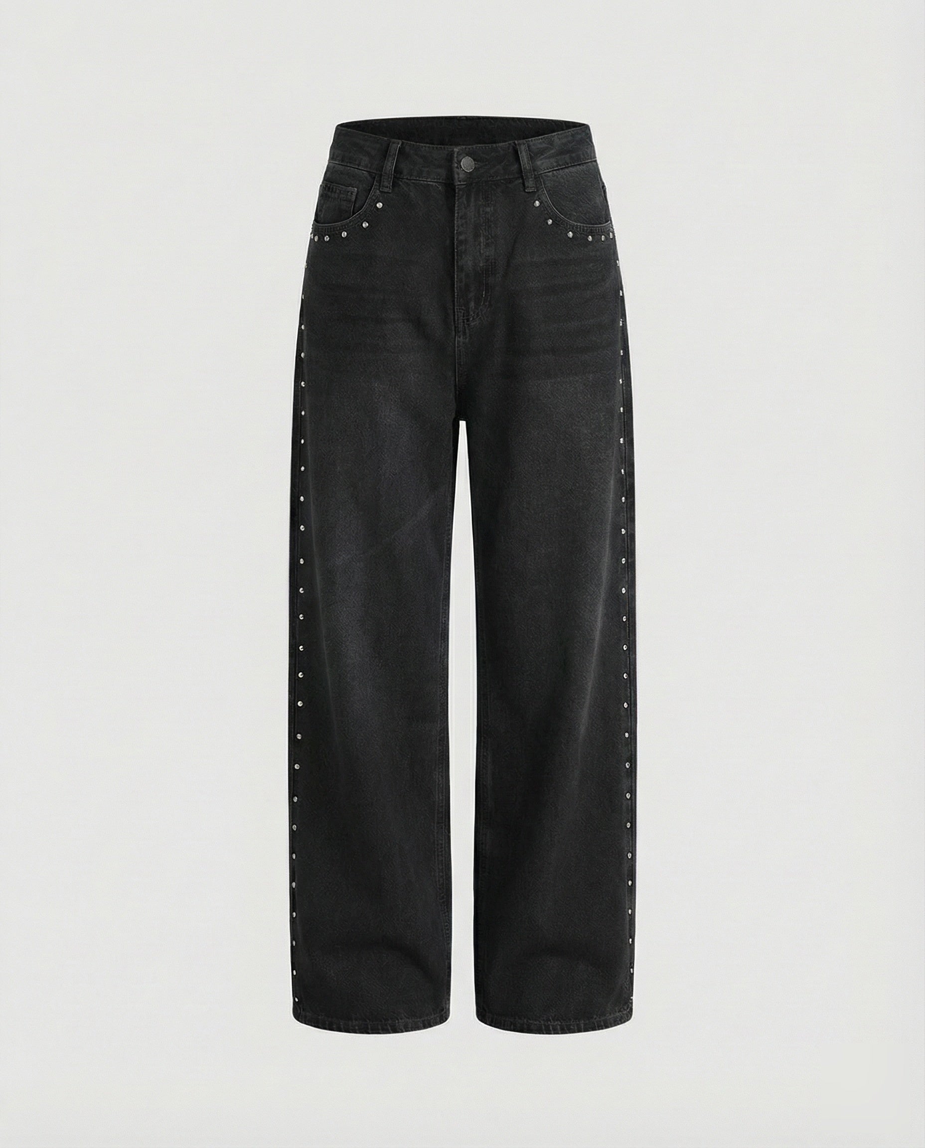 Wide leg jeans met studs - Vivid
