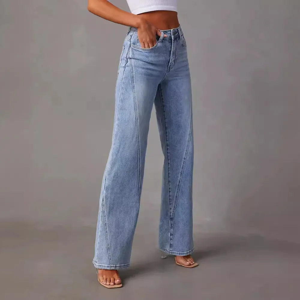 Wijde denim met hoge taille – Sevienne