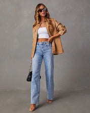 Wijde denim met hoge taille – Sevienne