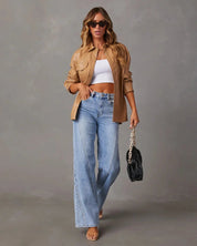 Wijde denim met hoge taille – Sevienne