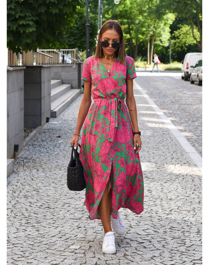 Wikkeljurk met kleurrijke print - Vivienne