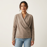 Wollen overslag trui met V-hals – Rosalie