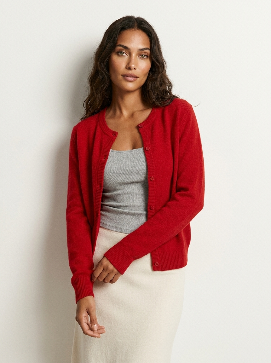 Zacht gebreid dames vest - Amélie