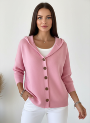 Zachte casual capuchon cardigan voor dames