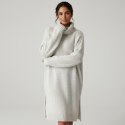 Zachte oversized dames grofgebreide coltrui