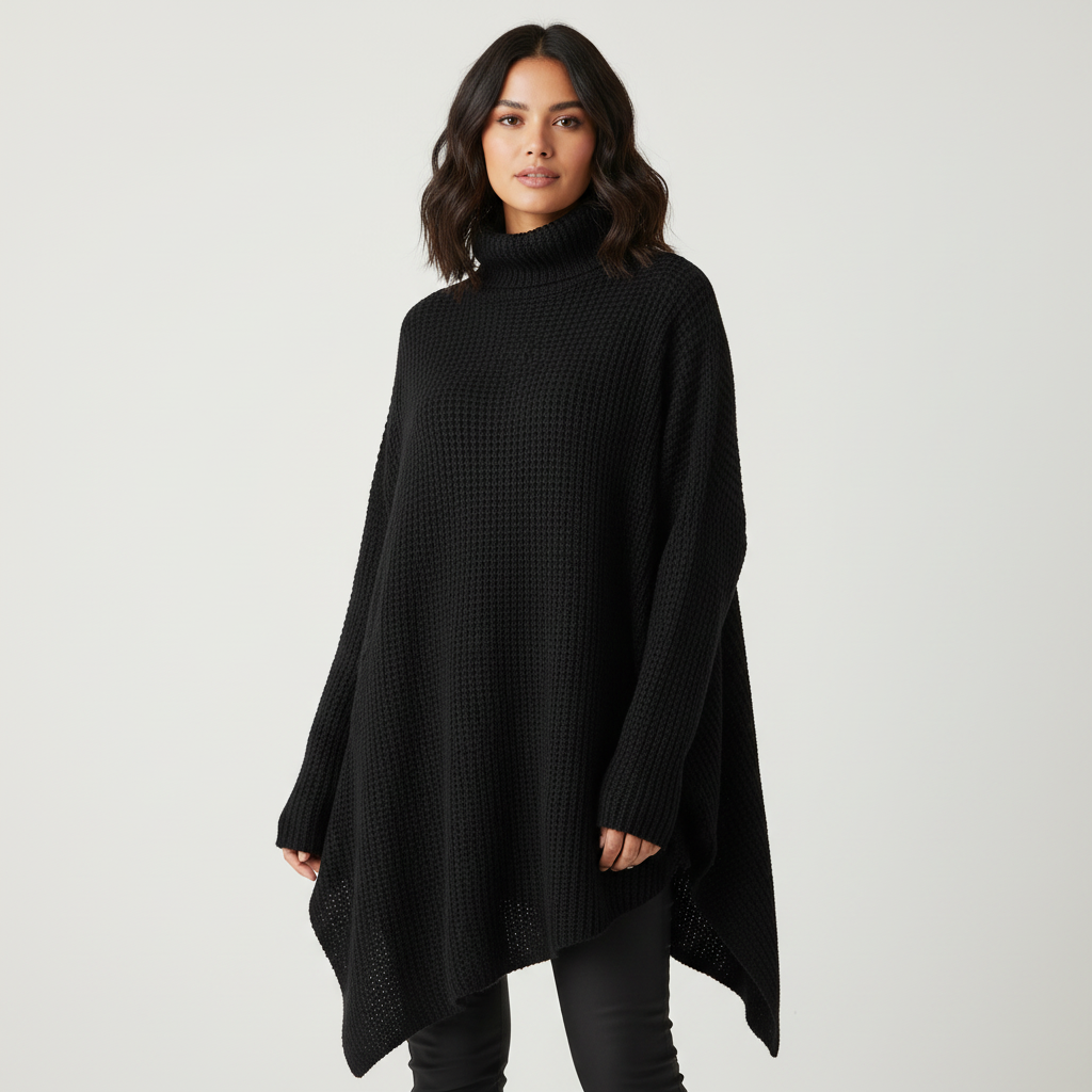 Zachte oversized dames grofgebreide coltrui