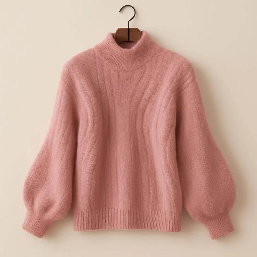 Zachte oversized trui met hoge hals