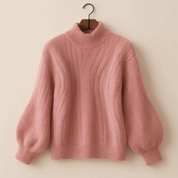 Zachte oversized trui met hoge hals