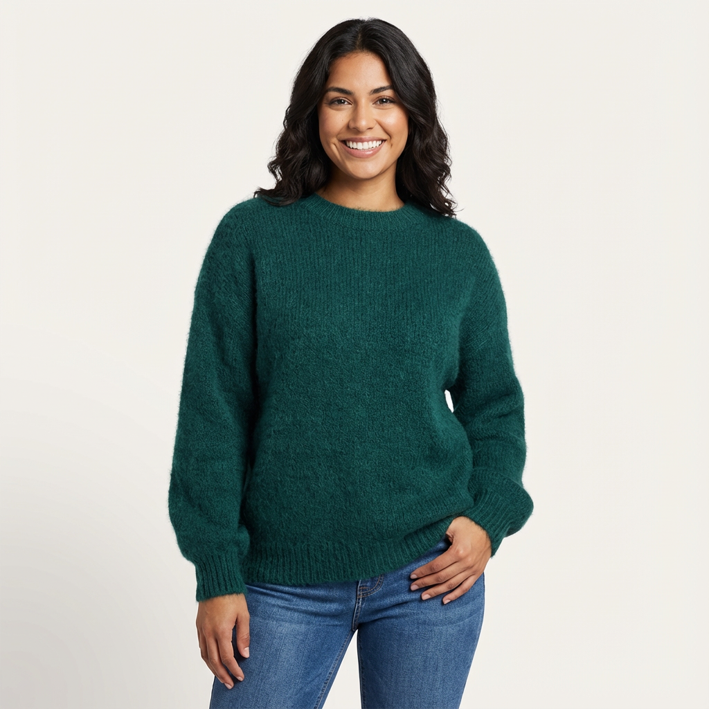 Zachte oversized trui met hoge hals