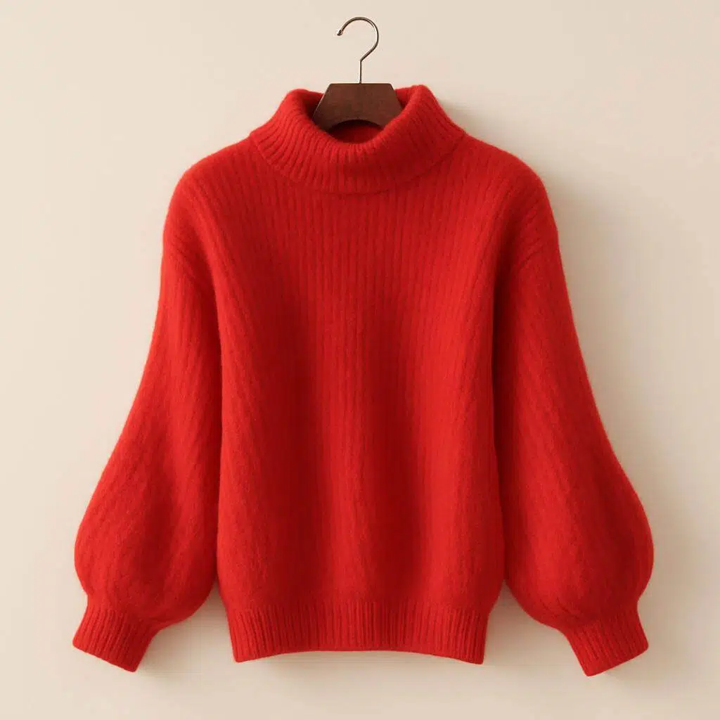 Zachte oversized trui met hoge hals